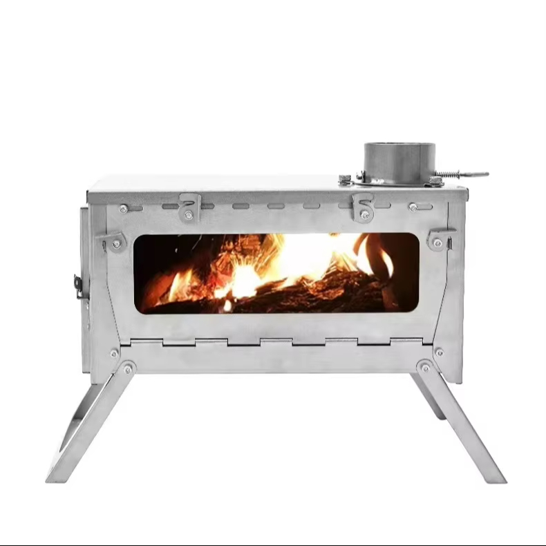 Hot Tent Wood Stove With Chimney Pipe - Stufa a legna portatile per esterni