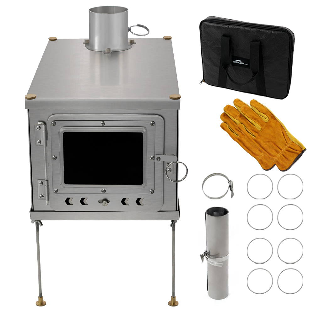 Titanium Folding Wood Stove Tent - Stufa pieghevole a legna in titanio,