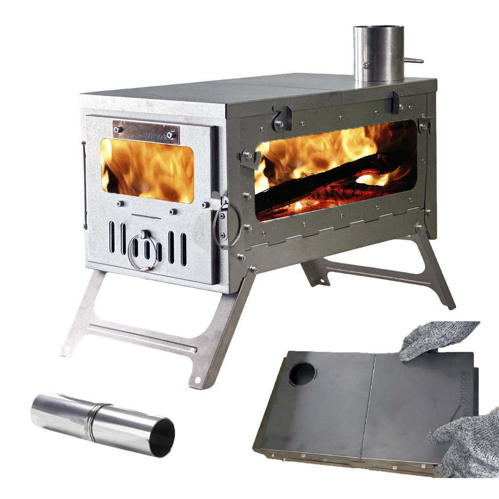 Titanium Folding Wood Stove Tent - Stufa da tenda in titanio DANCHEL