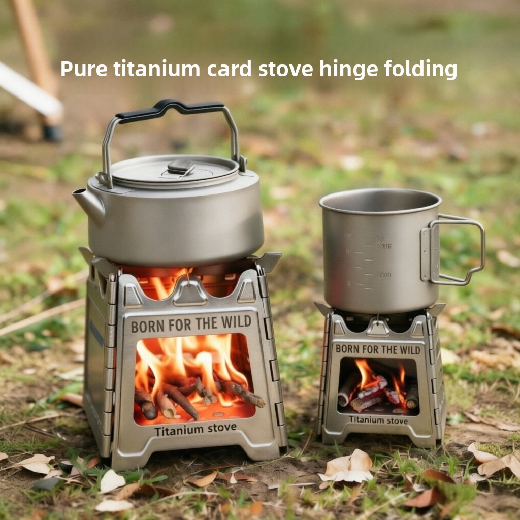 Titanium Folding Wood Stove Tent - Stufa a Legna Pieghevole Compatta in