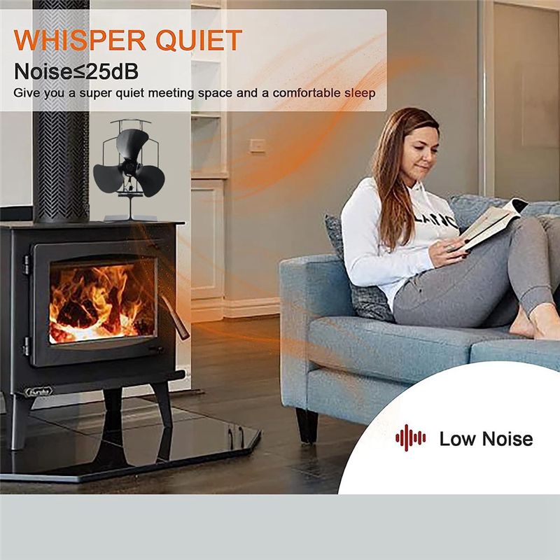 Stove Fan Heat Powered 4 Blade - A56K Ventilatore per stufa a legna
