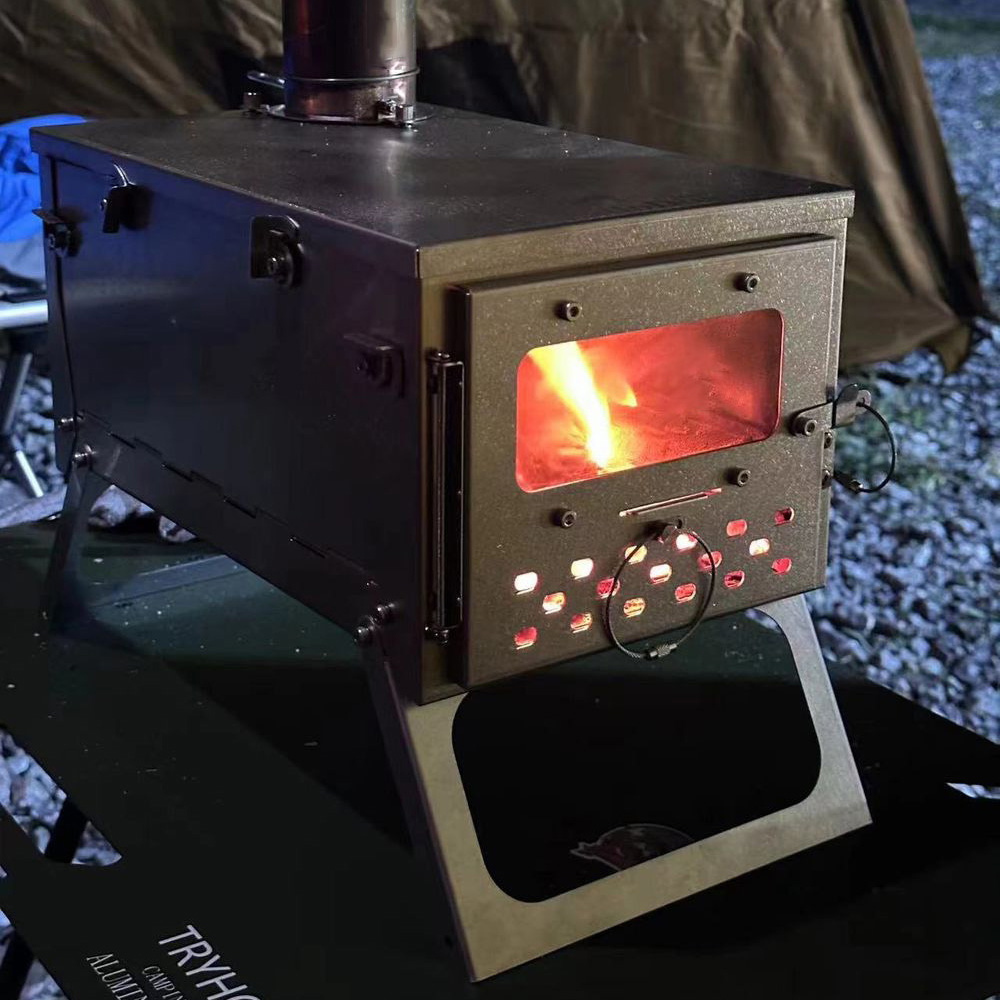 Titanium Folding Wood Stove Tent - Stufa Pieghevole da Esterno per Tenda,
