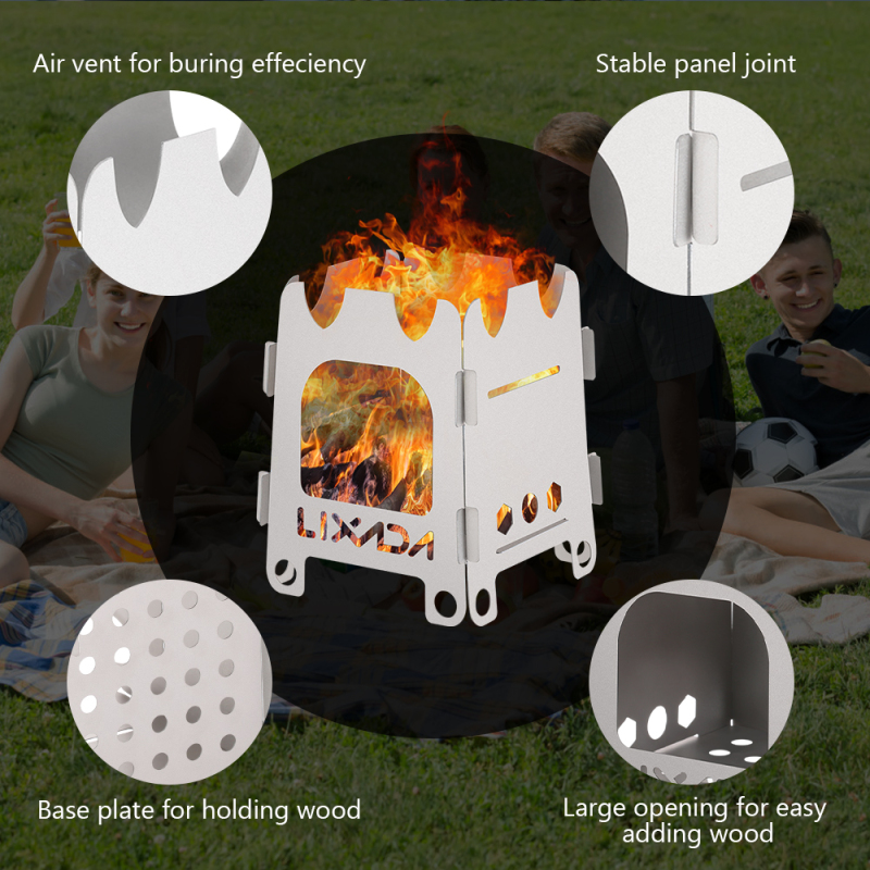Lixada stufa da campeggio all' - Titanium Folding Wood Stove Tent recensione e prezzo