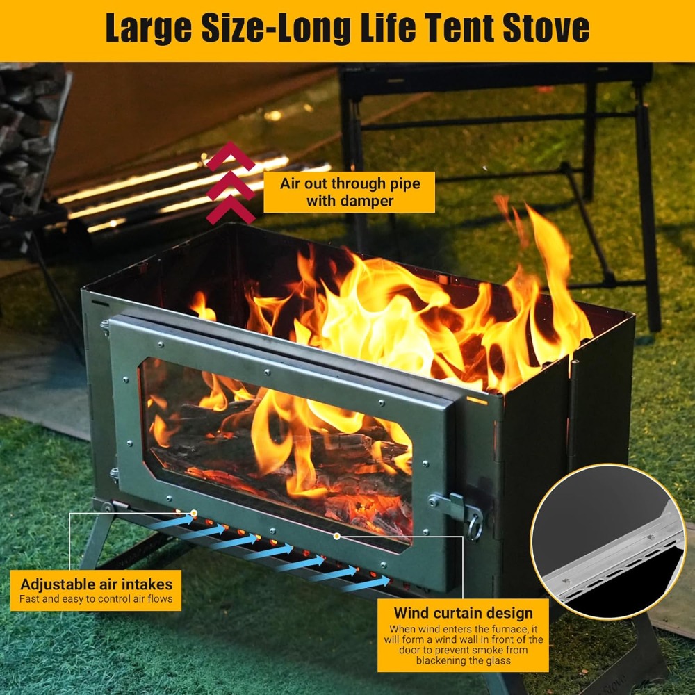 Stufa Portatile per Tenda 2026 - Hot Tent Wood Stove With Chimney Pipe recensione e prezzo