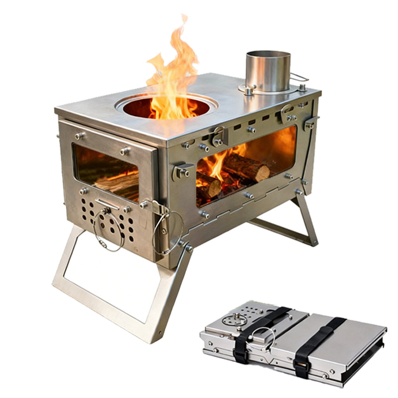 Stufa da campeggio pieghevole  - Hot Tent Wood Stove With Chimney Pipe recensione e prezzo