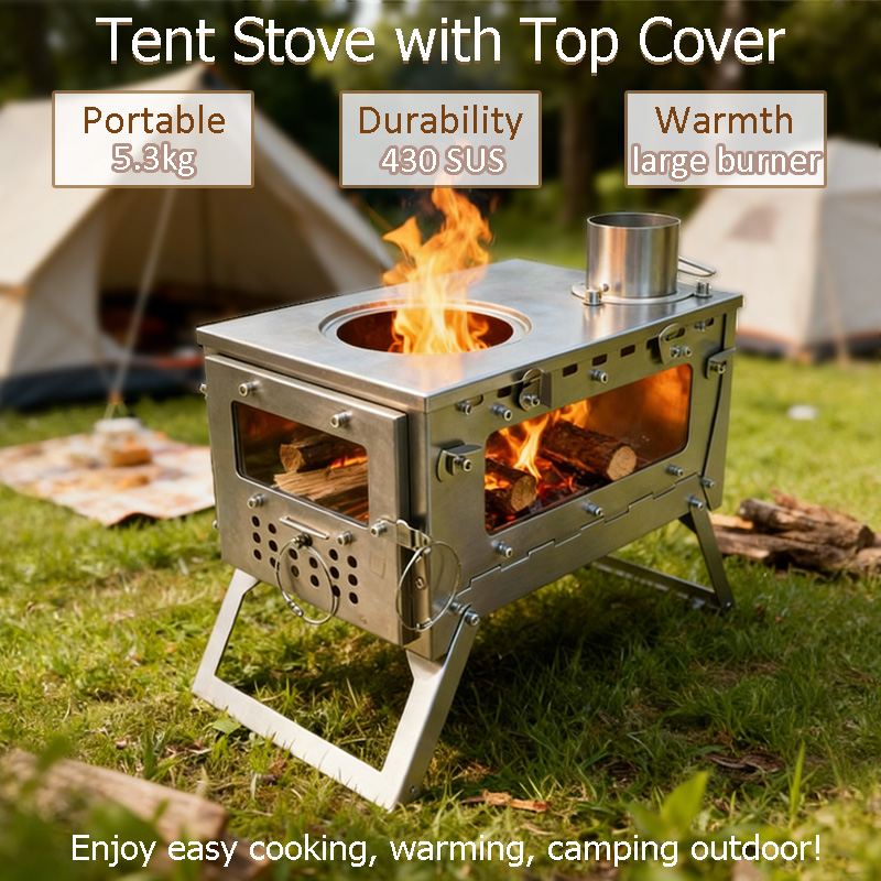 Stufa da campeggio pieghevole  - Hot Tent Wood Stove With Chimney Pipe recensione e prezzo