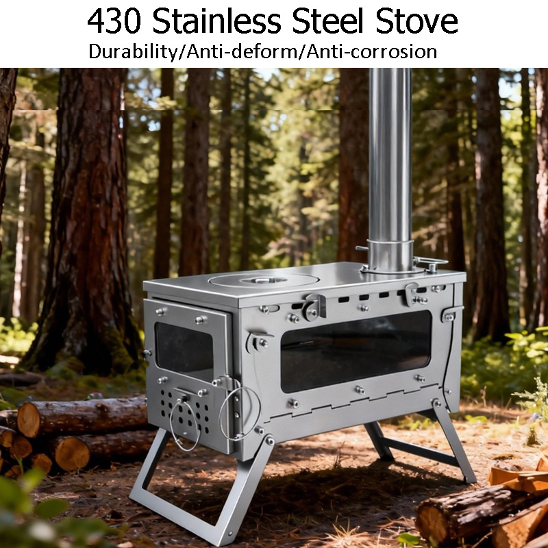 Stufa da campeggio pieghevole  - Hot Tent Wood Stove With Chimney Pipe recensione e prezzo