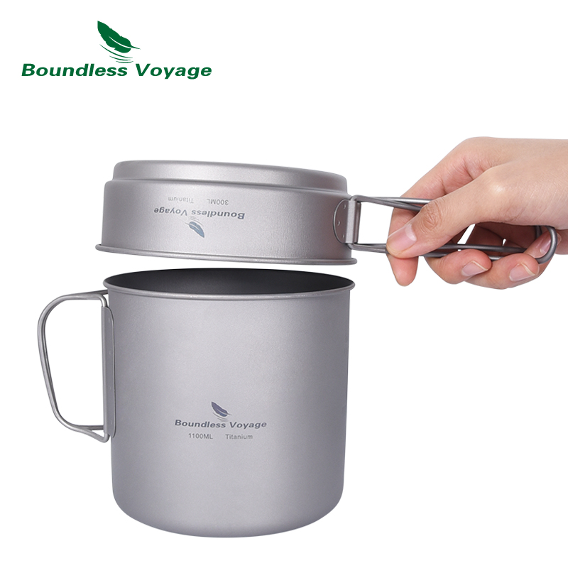 Set di pentole da campeggio Bo - Titanium Cooking Pot Pan Mess Kit recensione e prezzo