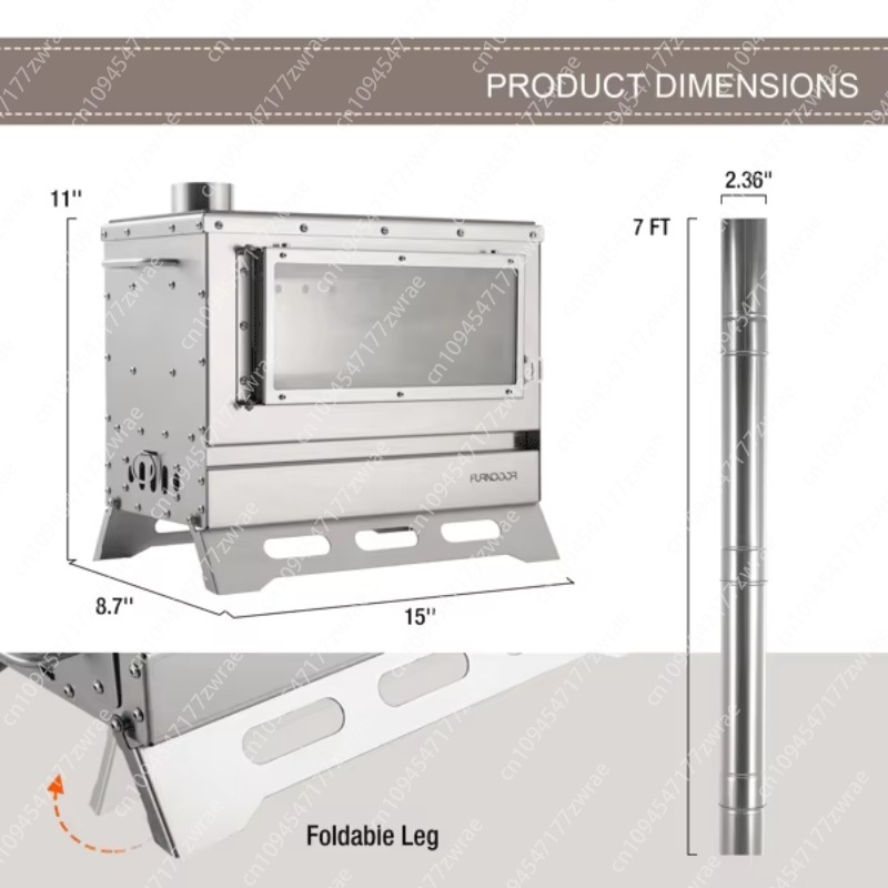 Stufa a Legna Portatile Pieghe - Hot Tent Wood Stove With Chimney Pipe recensione e prezzo