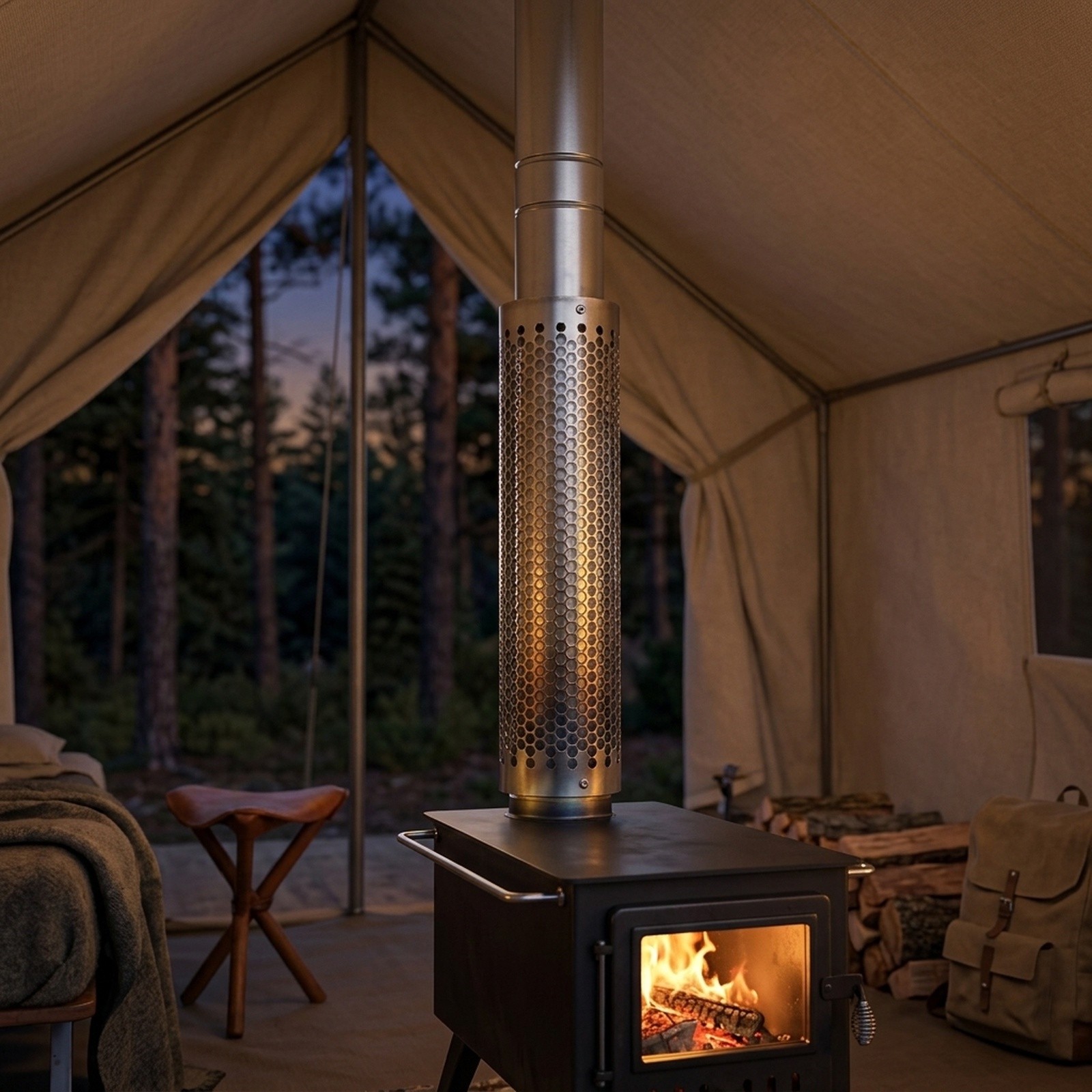 Tubo per camino da campeggio i - Hot Tent Wood Stove With Chimney Pipe recensione e prezzo