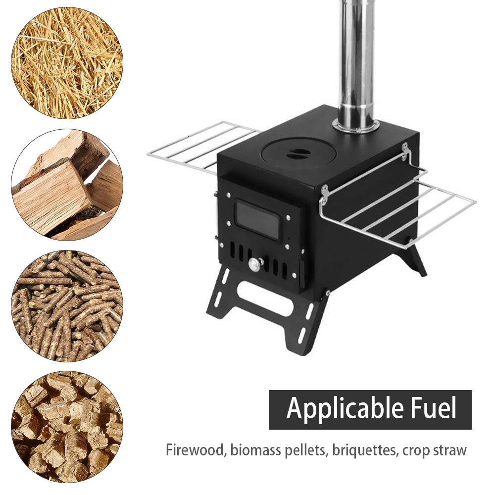 Stufa a legna da campeggio est - Titanium Wood Stove Glass Window recensione e prezzo