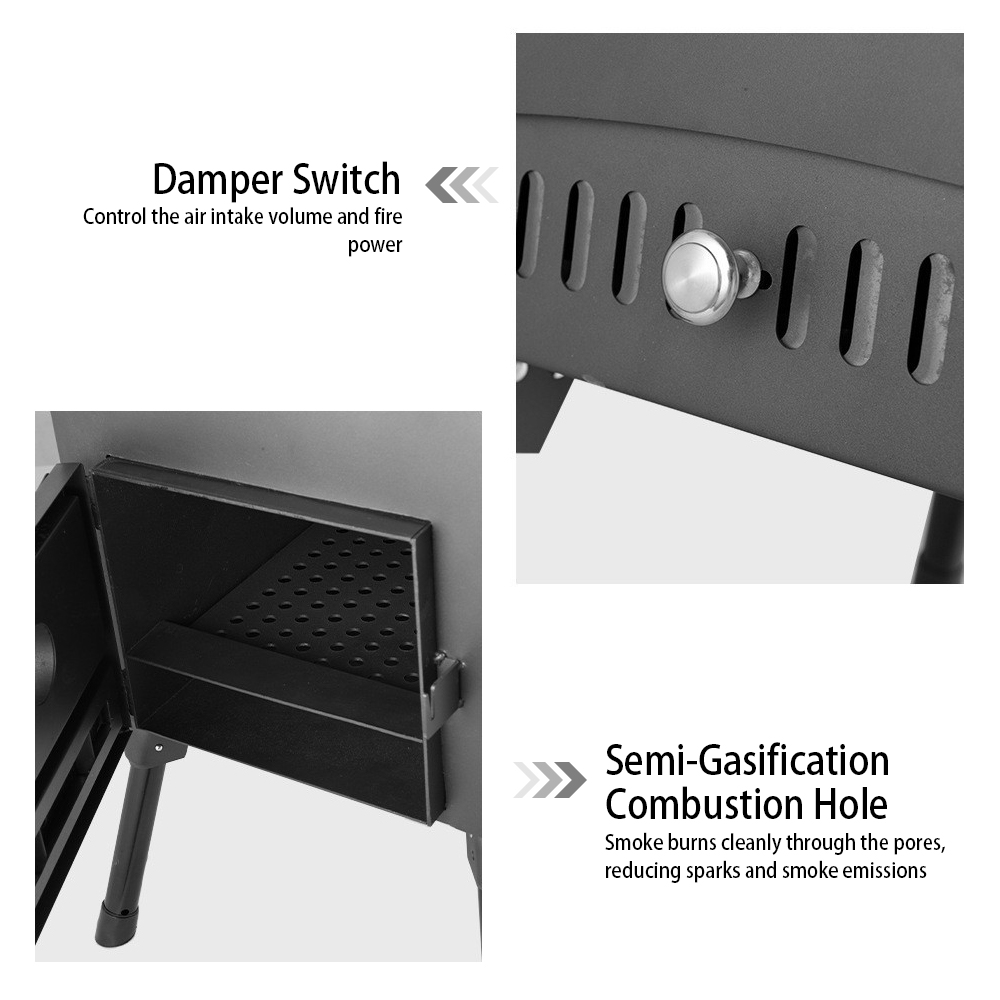 Stufa a legna da campeggio est - Titanium Wood Stove Glass Window recensione e prezzo