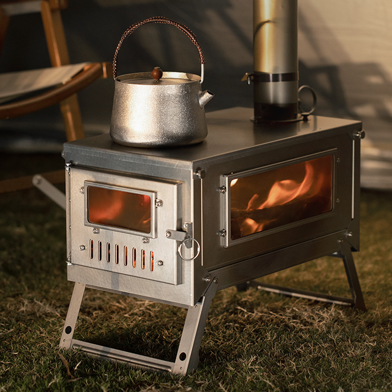 Stufa per tenda da campeggio a - Titanium Folding Wood Stove Tent recensione e prezzo