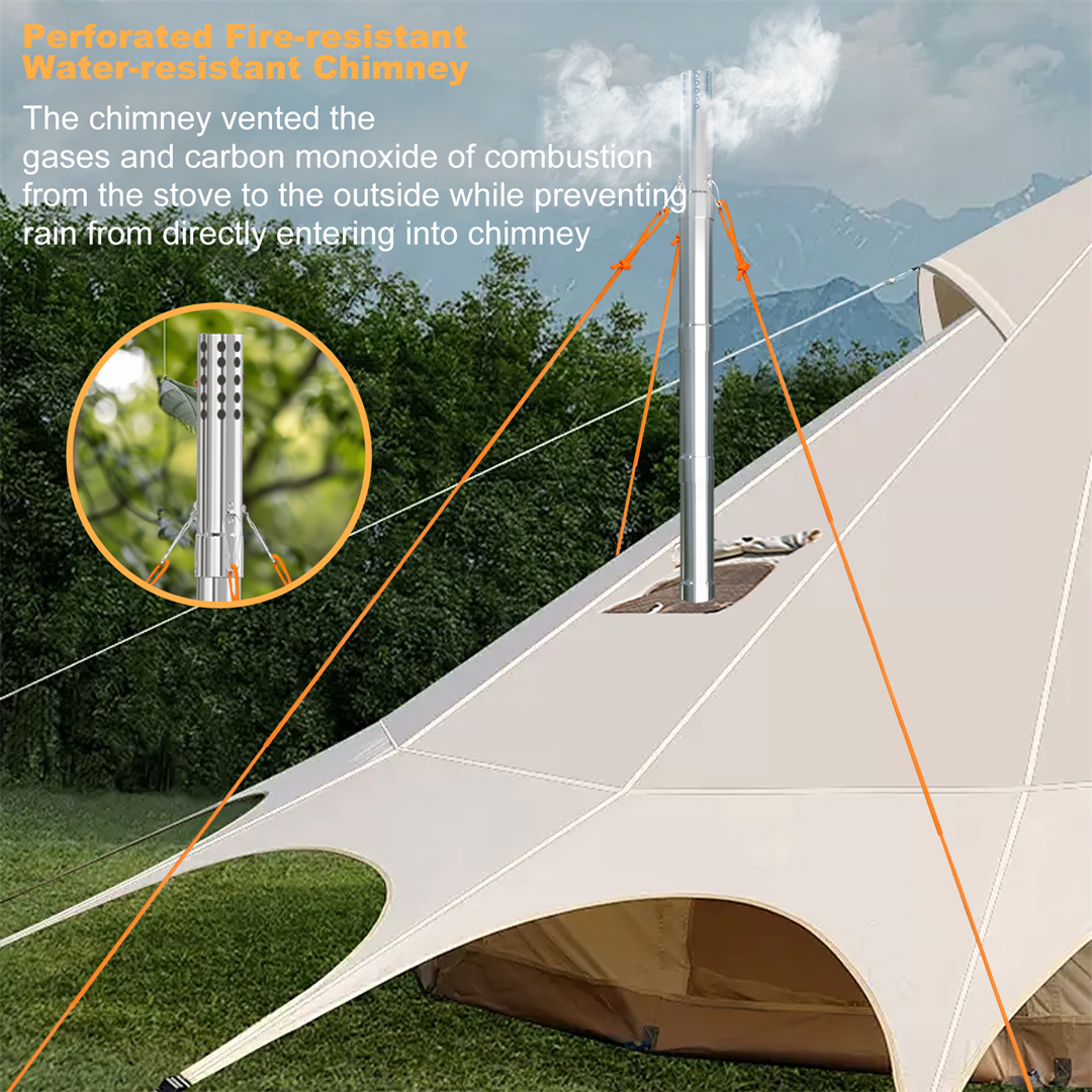 Stufa da campeggio portatile,  - Hot Tent Wood Stove With Chimney Pipe recensione e prezzo