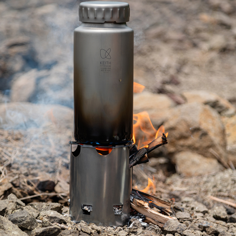 Set da Campeggio KEITH in Tita - Ultralight Titanium Wood Stove Backpack recensione e prezzo