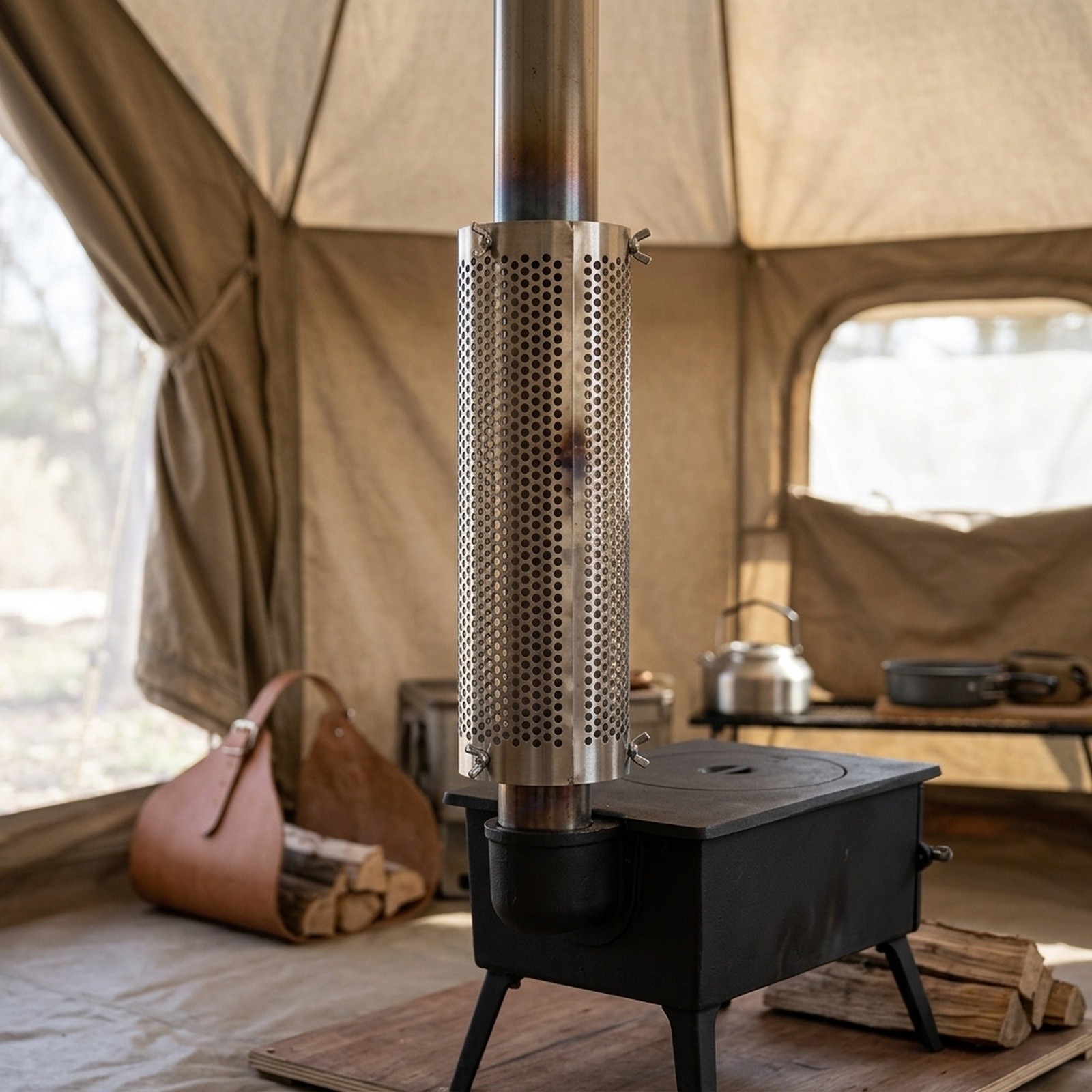 Tubo per camino da campeggio i - Hot Tent Wood Stove With Chimney Pipe recensione e prezzo