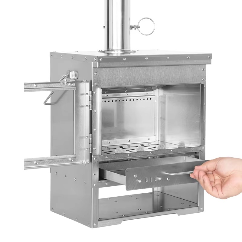 Stufa a Legna Portatile Senza  - Titanium Wood Stove Glass Window recensione e prezzo