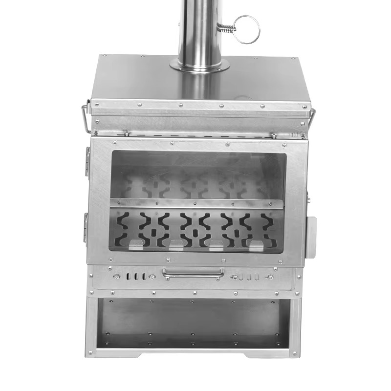 Stufa a Legna Portatile Senza  - Titanium Wood Stove Glass Window recensione e prezzo