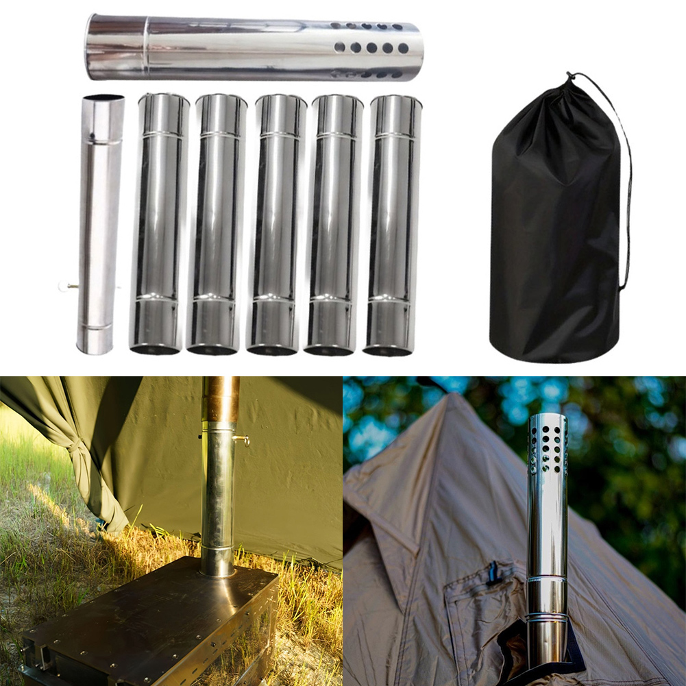 Kit per camino da campeggio, c - Hot Tent Wood Stove With Chimney Pipe recensione e prezzo