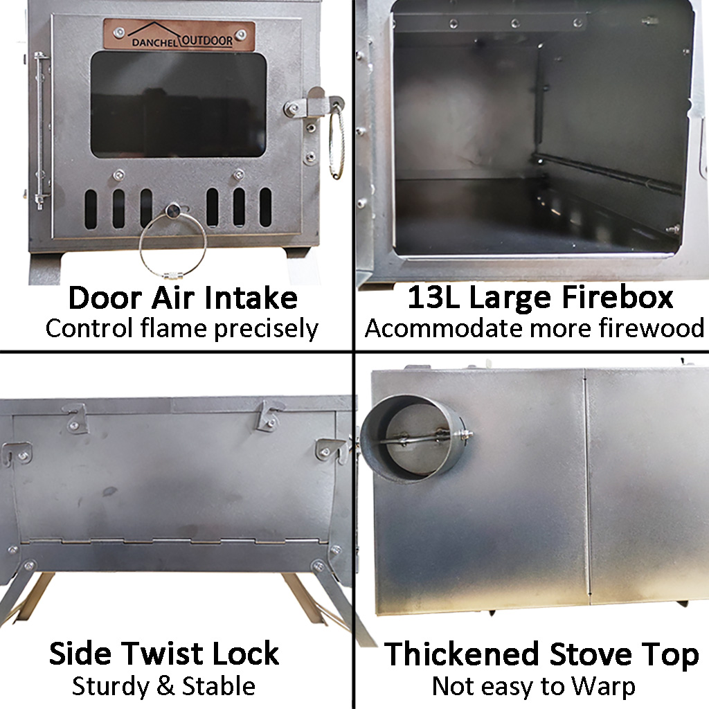 Stufa Pieghevole DANCHEL T6 in - Titanium Folding Wood Stove Tent recensione e prezzo
