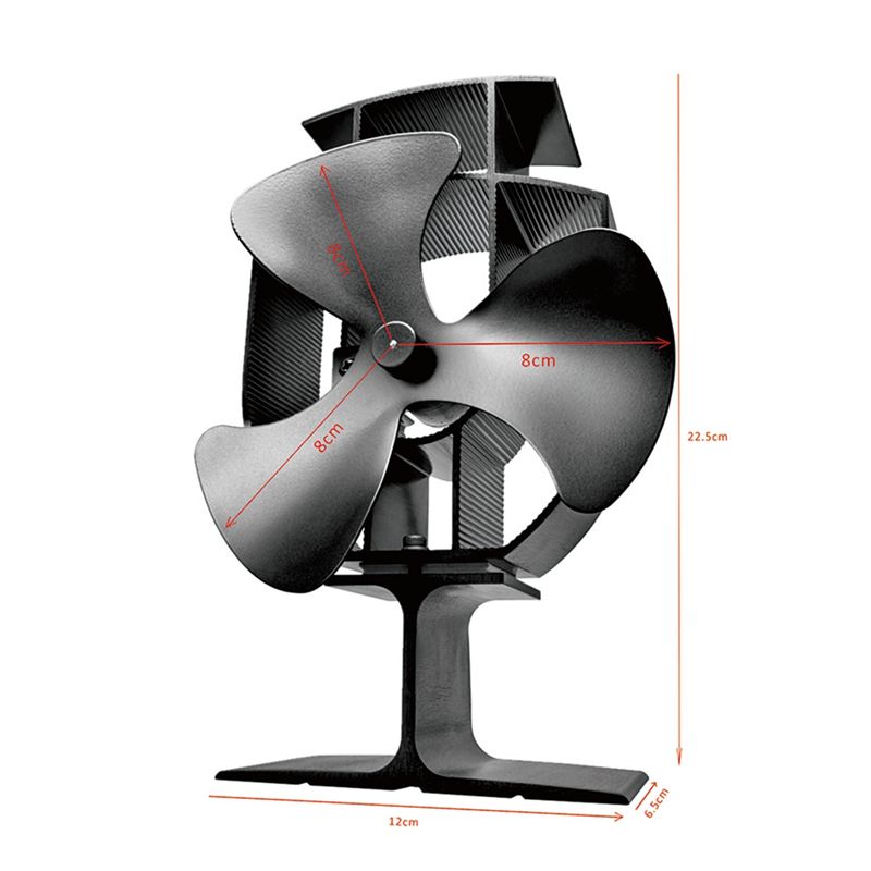 A56K Ventilatore per stufa a l - Stove Fan Heat Powered 4 Blade recensione e prezzo